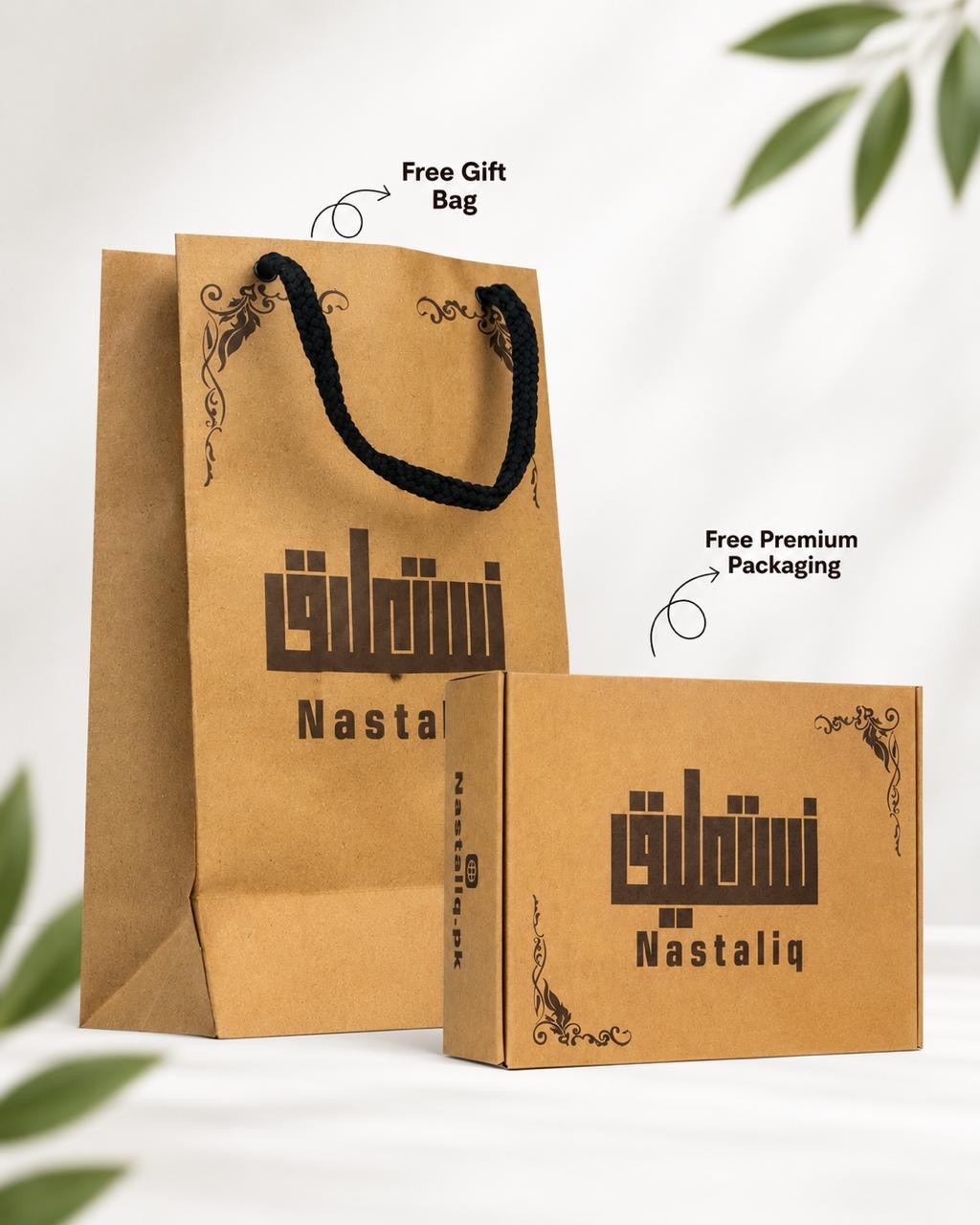 Nastaliq free gift bag and premium packaging